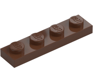 LEGO Hnědá Deska 1 x 4 (3710)