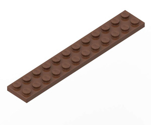 LEGO marron assiette 2 x 12 (2445)