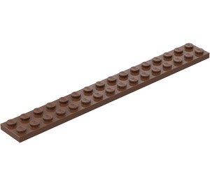 LEGO Brown Plate 2 x 16 (4282)