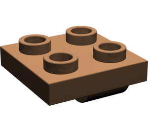 LEGO marron assiette 2 x 2 avec Trou sans support transversal (2444)