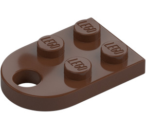 LEGO Brown Plate 2 x 3 with Rounded End and Pin Hole (3176)