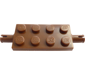 LEGO Brown Plate 2 x 4 with Pins (30157 / 40687)