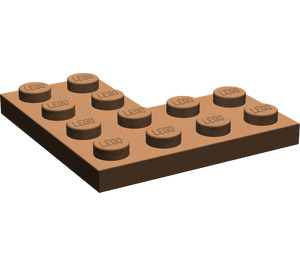 LEGO marron assiette 4 x 4 Coin (2639)