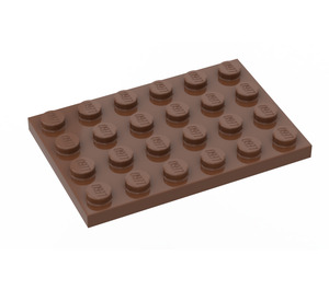 LEGO marron assiette 4 x 6 (3032)