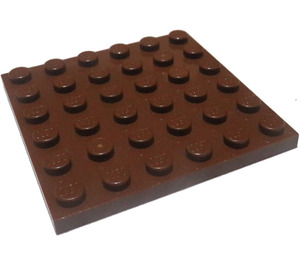 LEGO marron assiette 6 x 6 (3958)