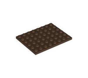 LEGO marron assiette 6 x 8 (3036)