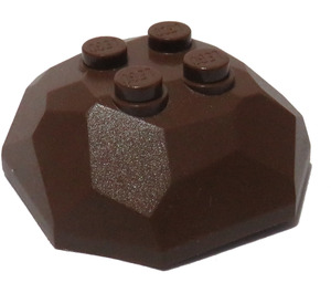 LEGO Marron Roche 4 x 4 x 1.3 Haut (30293 / 42284)