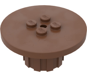 LEGO marron Rond Table avec Goujons au centre (4223)
