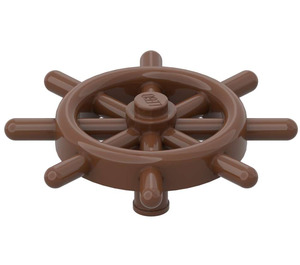 LEGO Brown Ship Wheel with Unslotted Pin (4790 / 52395)