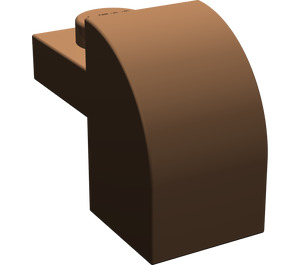 LEGO Brown Slope 1 x 2 x 1.3 Curved with Plate (6091 / 32807)