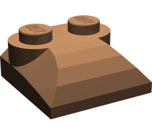 LEGO Brown Slope 2 x 2 Curved with Curved End (47457)