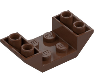 LEGO Brun Skråning 2 x 4 (45°) Dobbelt Inverteret med Open Centrum (4871)