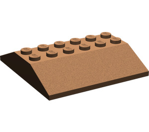 LEGO Braun Steigung 6 x 6 (25°) Doppelt (4509)