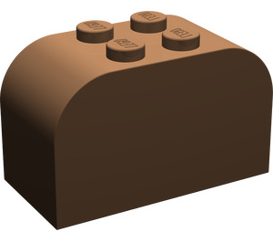 LEGO Brown Slope Brick 2 x 4 x 2 Curved (4744)