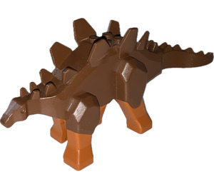 LEGO кафяво Stegosaurus with Dark Orange Legs