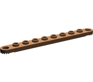 LEGO Brown Technic Plate 1 x 10 with Holes (2719)