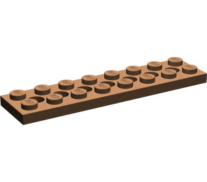 LEGO Brown Technic Plate 2 x 8 with Holes (3738)