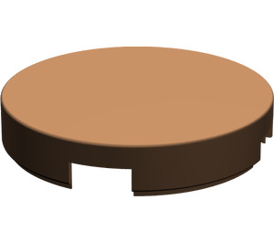 LEGO Brown Tile 2 x 2 Round with "X" Bottom (4150)