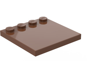 LEGO Brown Tile 4 x 4 with Studs on Edge (6179)