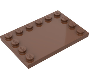 LEGO Braun Fliese 4 x 6 mit Bolzen auf 3 Edges (6180)