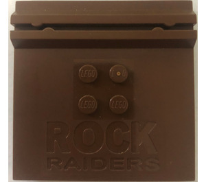 LEGO Braun Fliese 6 x 6 mit Felsen Raiders Logo (30568)