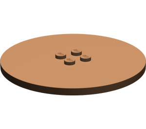 LEGO Brown Tile 8 x 8 Round with 2 x 2 Center Studs (6177)
