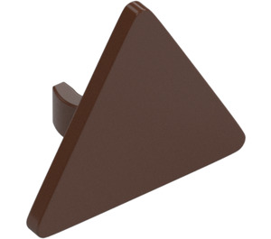 LEGO Marron Triangulaire Sign avec clip fendu (30259 / 39728)