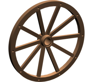 LEGO Brown Wagon Wheel Ø56 x 3.2 with 10 Spokes (33212)