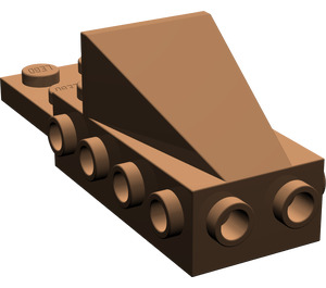 LEGO Brown Wedge 2 x 3 with Brick 2 x 4 Side Studs and Plate 2 x 2 (2336)