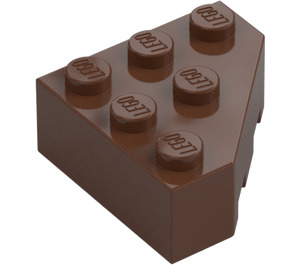 LEGO Brown Wedge Brick 3 x 3 without Corner (30505)