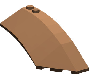 LEGO Brown Wedge Curved 3 x 8 x 2 Right (41749 / 42019)