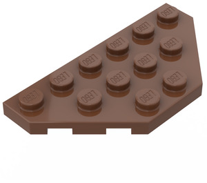 LEGO Bruin Wig Plaat 3 x 6 met 45º Hoeken (2419 / 43127)