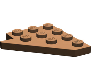 LEGO Brown Wedge Plate 4 x 4 Wing Right (3935)