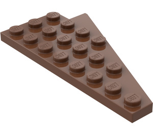 LEGO Bruin Wig Plaat 4 x 8 Vleugel Links met onderkant Stud Notch (3933 / 45174)
