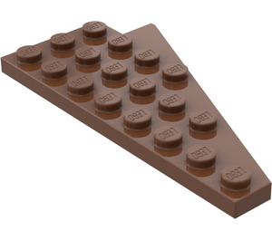 LEGO Brun Kile Plade 4 x 8 Vinge Venstre med underside Knops Notch (3933 / 45174)