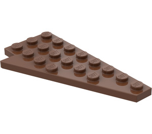 LEGO Brown Wedge Plate 4 x 8 Wing Right with Underside Stud Notch (3934)