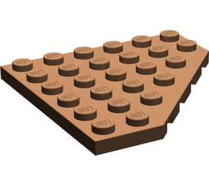 LEGO Bruin Wig Plaat 6 x 6 Hoek (6106)
