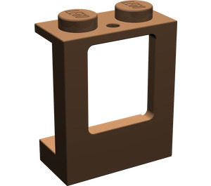 LEGO Brown Window Frame 1 x 2 x 2 with 2 Holes in Bottom (2377)