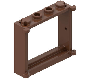 LEGO Brown Window Frame 1 x 4 x 3 with Shutter Tabs (3853)