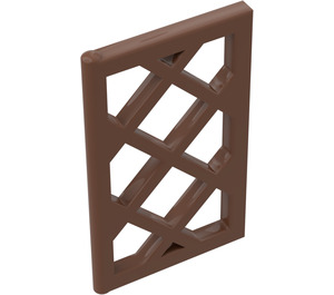 LEGO Brown Window Pane 1 x 2 x 3 Lattice (Unreinforced) (2529 / 60607)