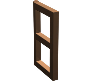 LEGO Brown Window Pane 1 x 2 x 3 without Thick Corners (3854)