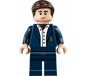 LEGO Bruce Wayne with Dark Blue Suit and White Shirt Minifigure