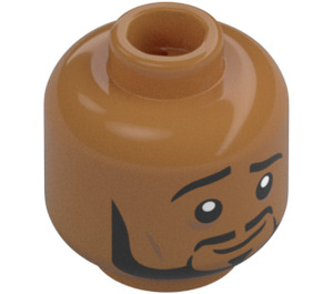 LEGO Bruno Madrigal Minifigur Huvud (Infälld solid knopp) (3274)