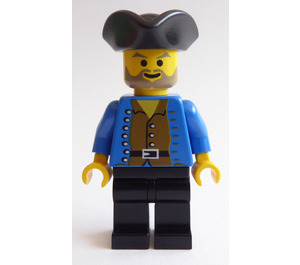 LEGO Buccaneer med Brun Skjorte og Blå Vest med Sort Hat Minifigur