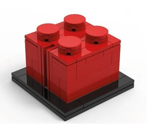 LEGO Buildable 2 x 2 rouge Brique REDBRICK