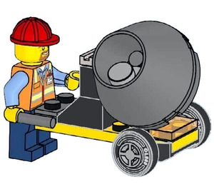 LEGO Builder met Cement Mixer 952403