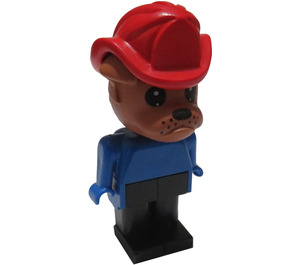 LEGO Bully Bulldog mit Feuerwehrhelm Fabuland-Figur