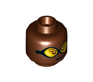 LEGO Bumblebee Minifigure Head (Recessed Solid Stud) (3626 / 66417)