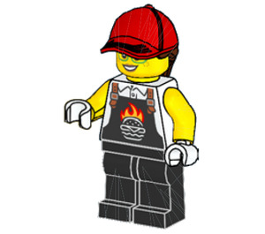 LEGO Burger Chef Минифигурка