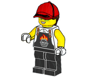 LEGO Burger Chef Figurine